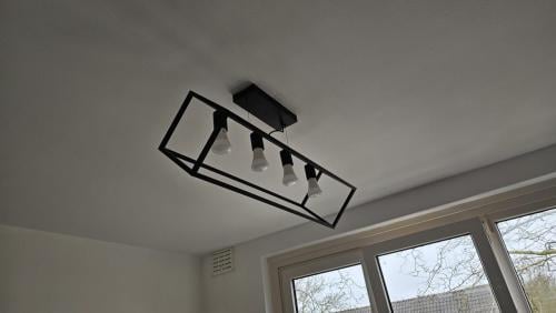 Plafondlamp lucide metaal zwart diagonaal