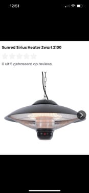 Sunred Sirius hanging lamp (terrasverwarmer)
