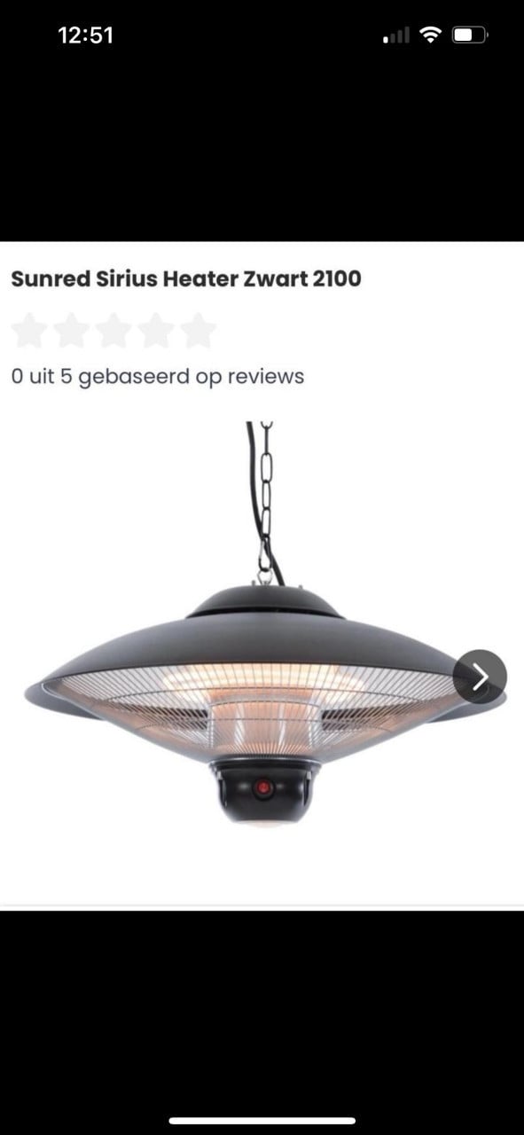 Sunred Sirius hanging lamp (terrasverwarmer)