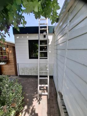 Aluminium uitschuifbare ladder 2x14 sporten
