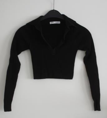 Zwarte krop top maat s