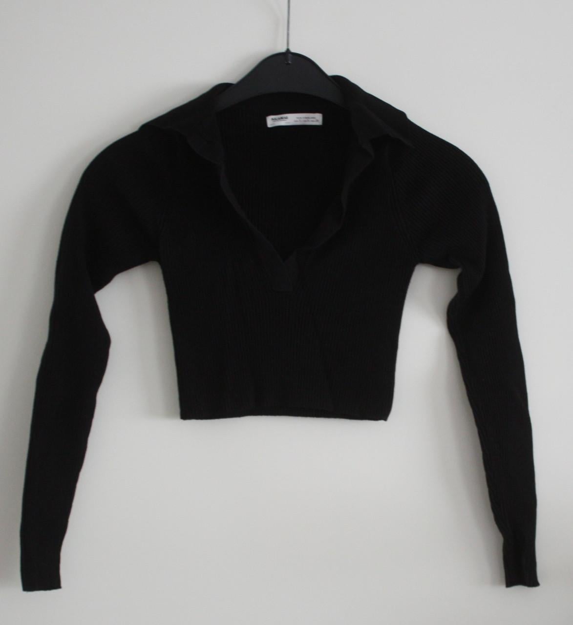 Zwarte krop top maat s