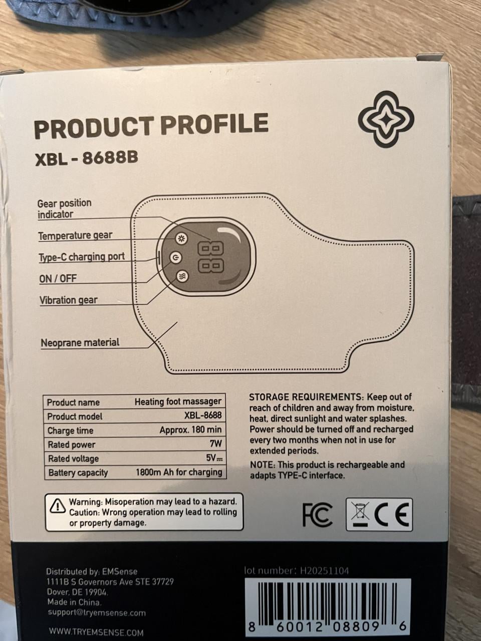 Voetmassage/verwarmer tegen neuropathie