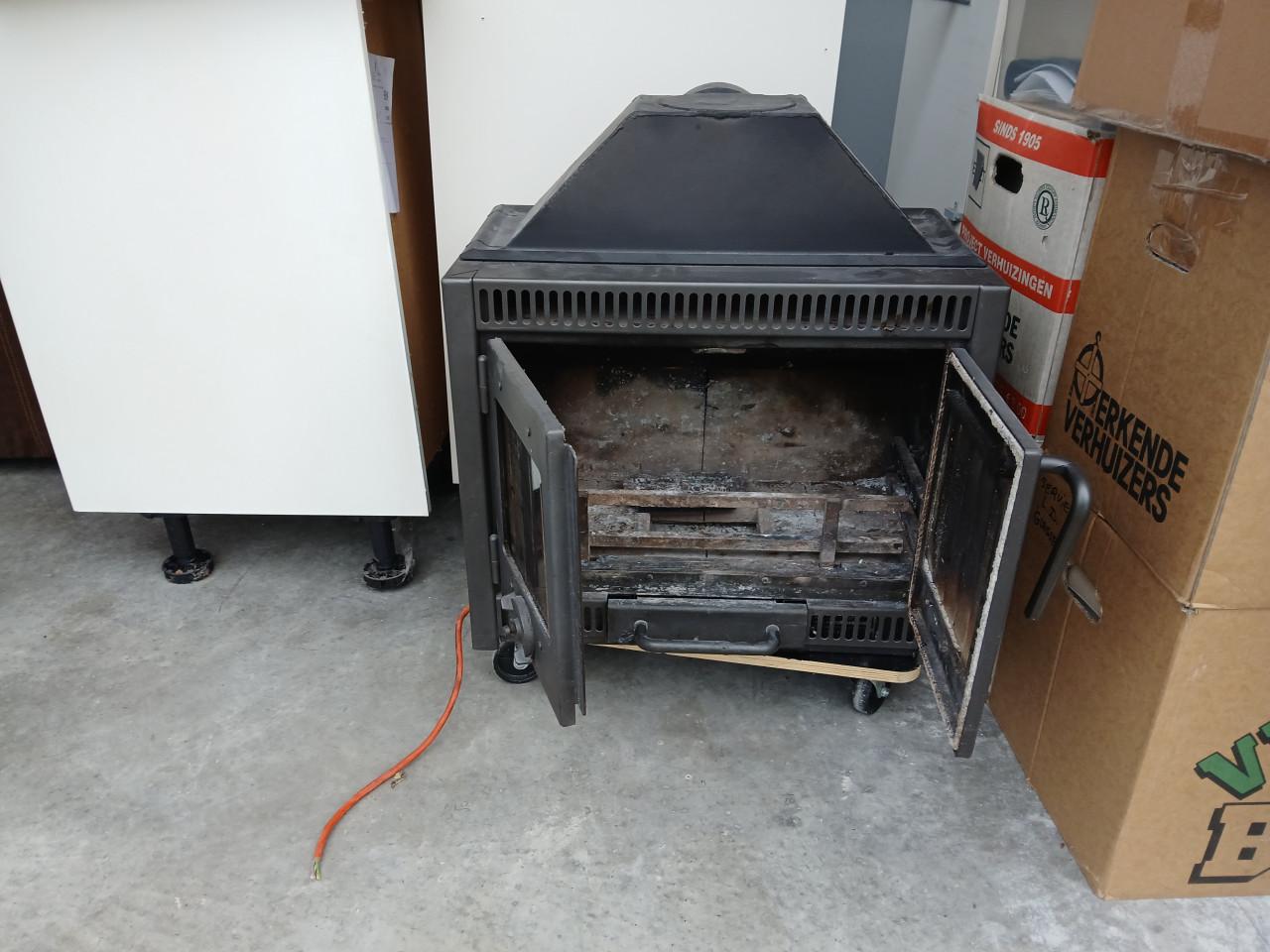 Houtkachel met ventilator