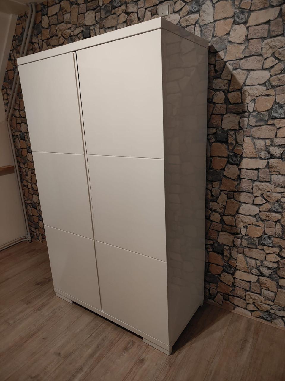 Kledingkast hoogglans wit
