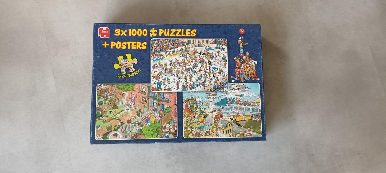 Jan van hasteren 3 in 1 puzzel met poster
