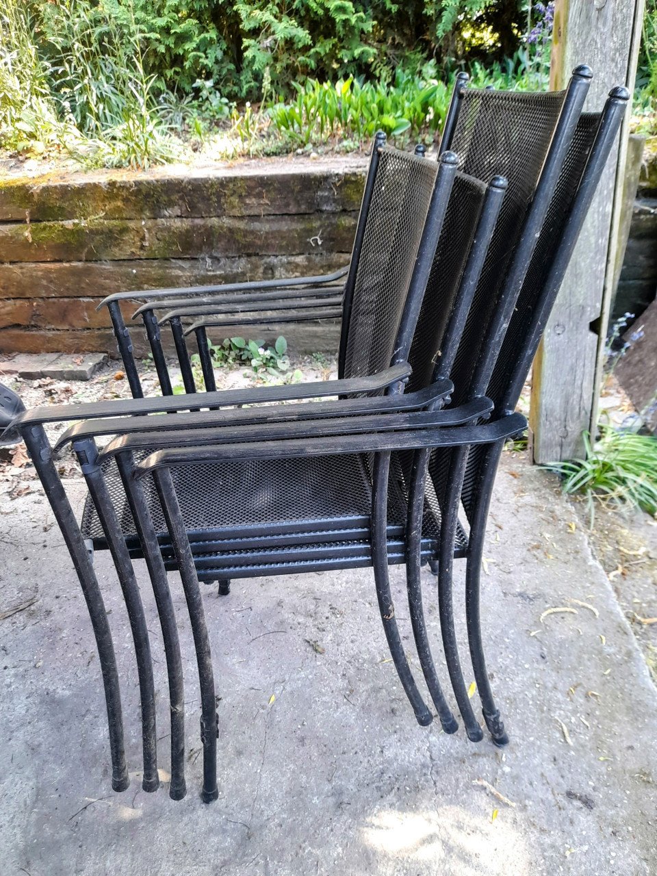Prachtige tuinstoelen metaal set van 4