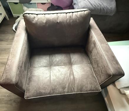 Luxe zit stoel met voetenbank