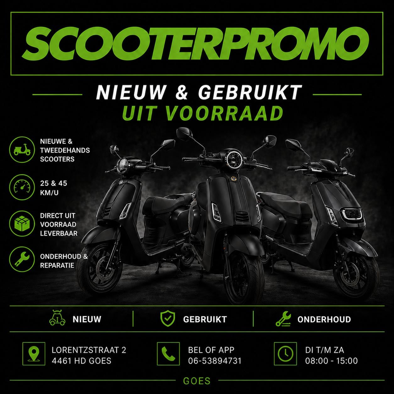 Scooterpromo Goes - Grote voorraad nieuw & gebruikte scooters!!