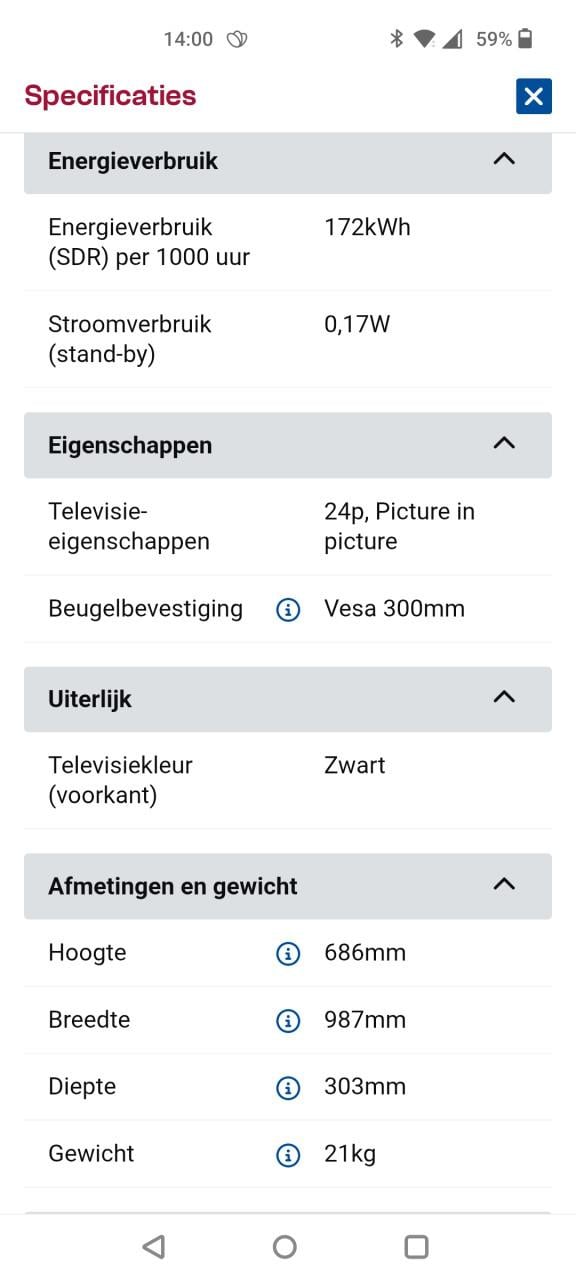 Sony Bravia LCD, full HD, 40inch