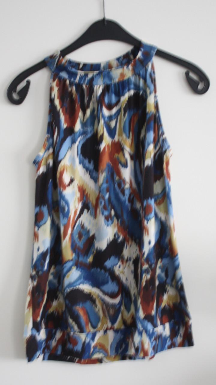 Top blauw bruin maat l-xl