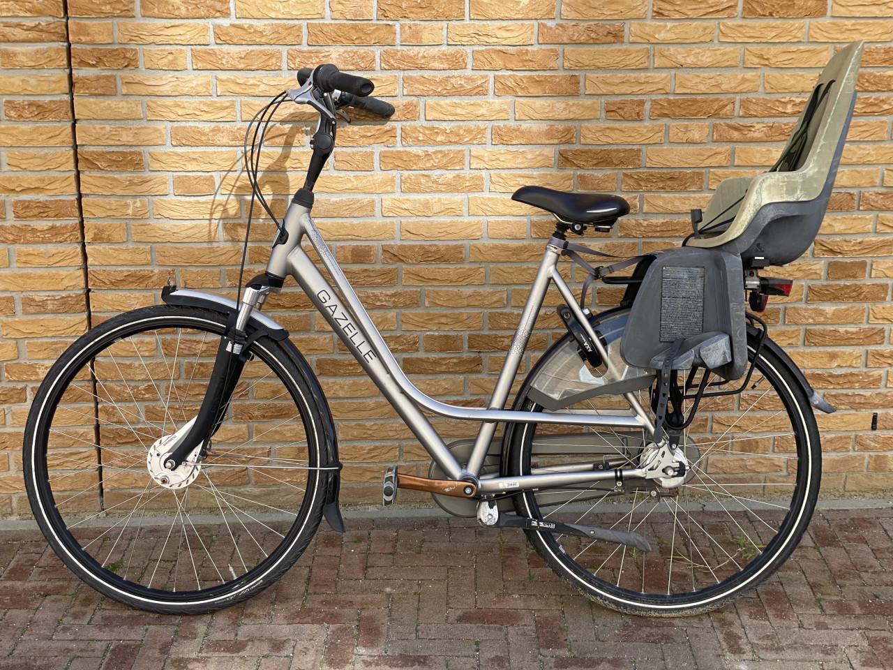 Gazelle fiets / dames- en moederfiets kinderstoeltje