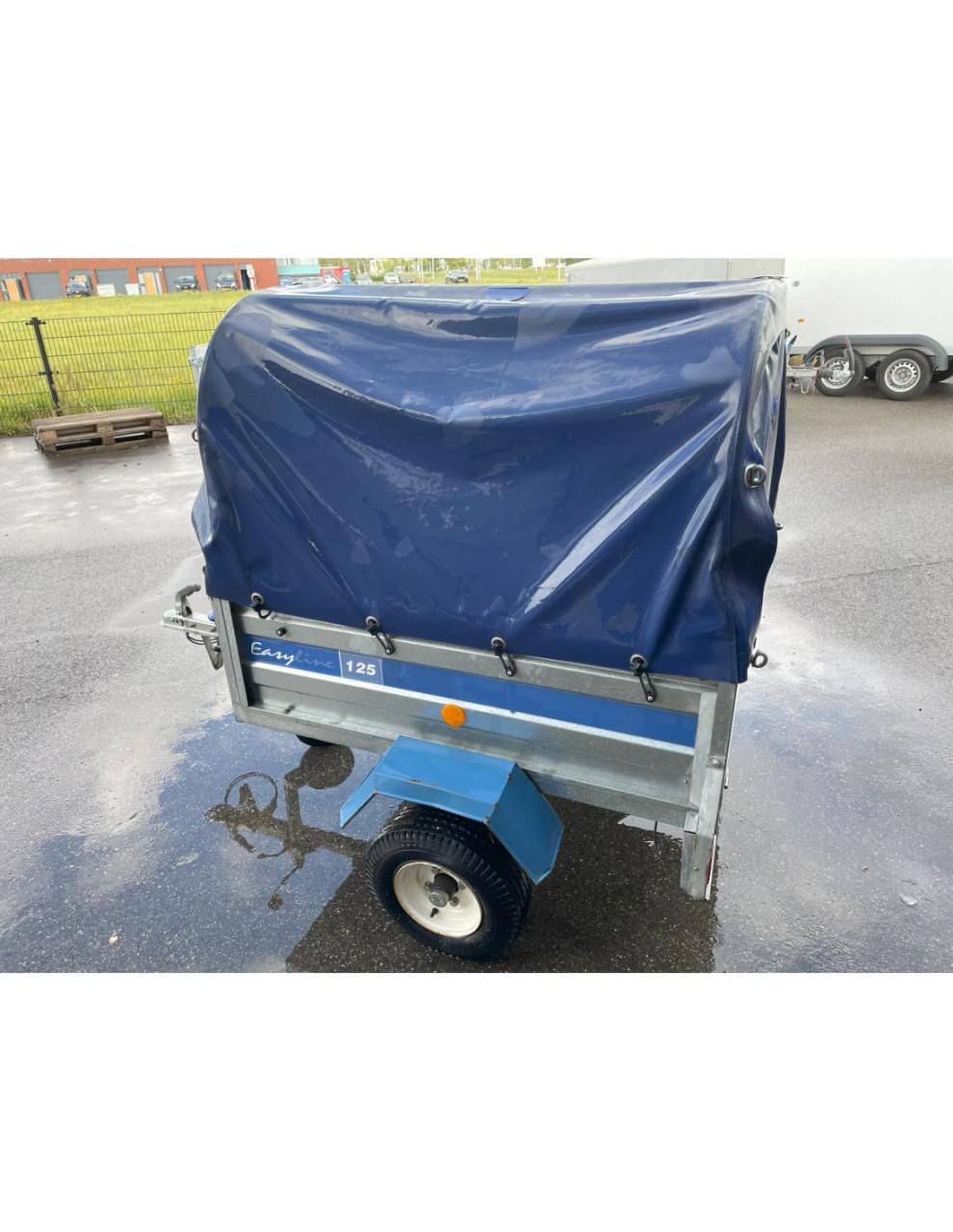 Bakwagen met huif enkelas ongeremd