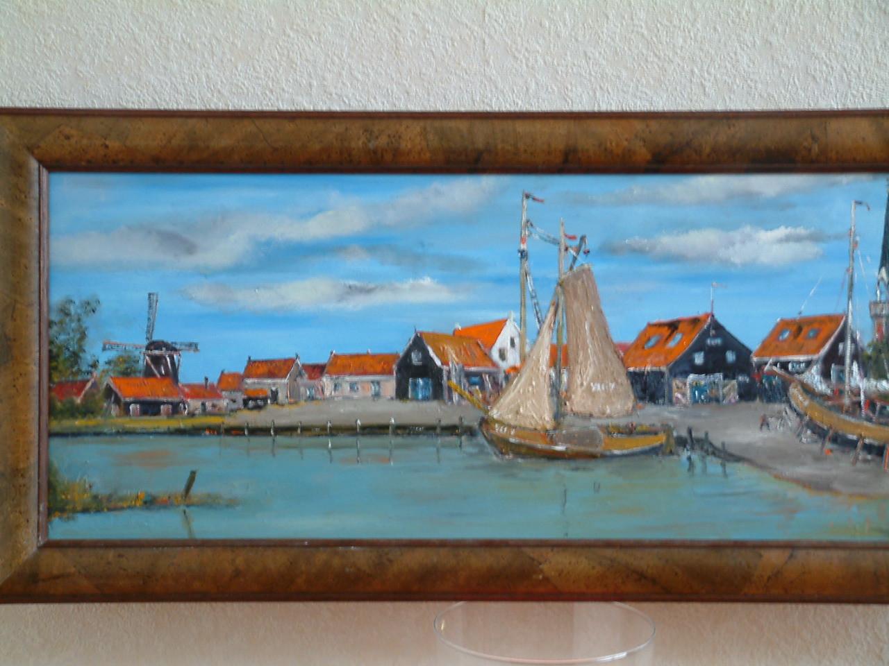 Arnemuiden haven  80 x 30 doek  120 x 80 cm
