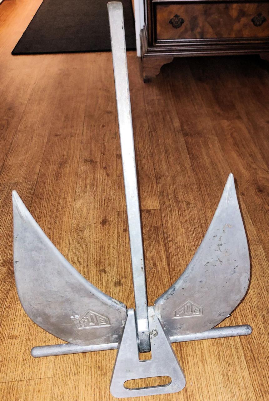 Te koop of ruilen: FOB anker, FOB-light E14, Aluminium anker.