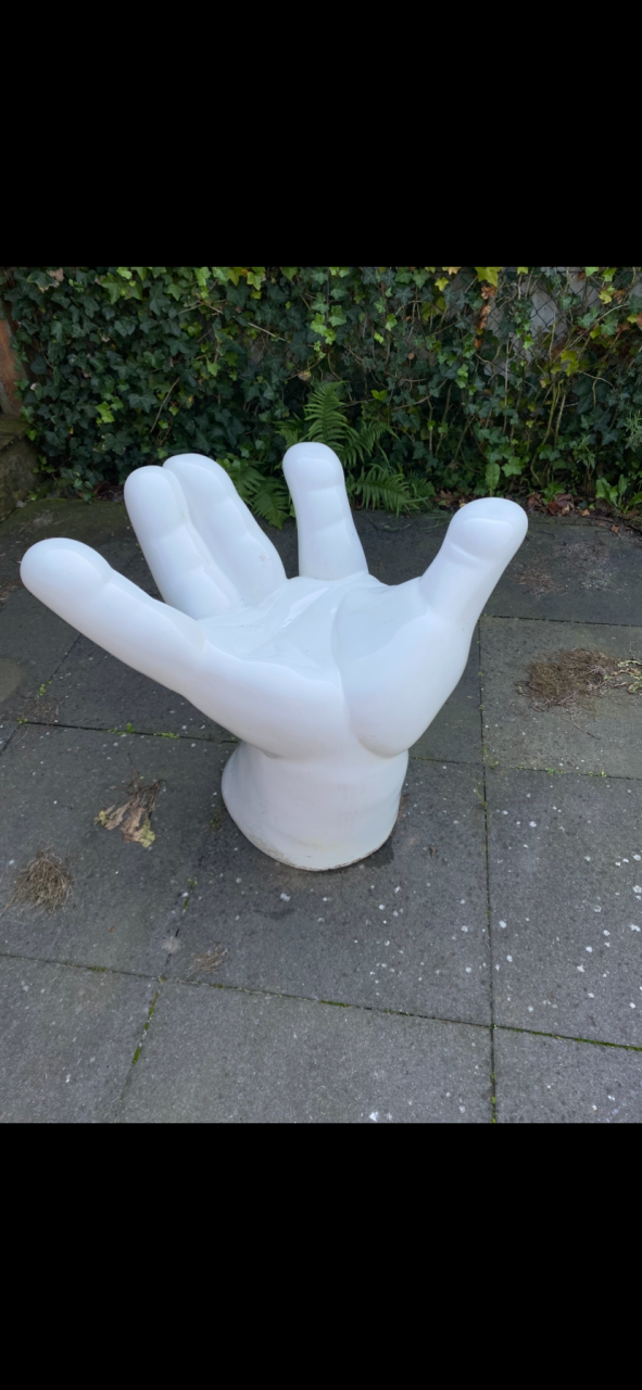 Vintage beeld van witte hand