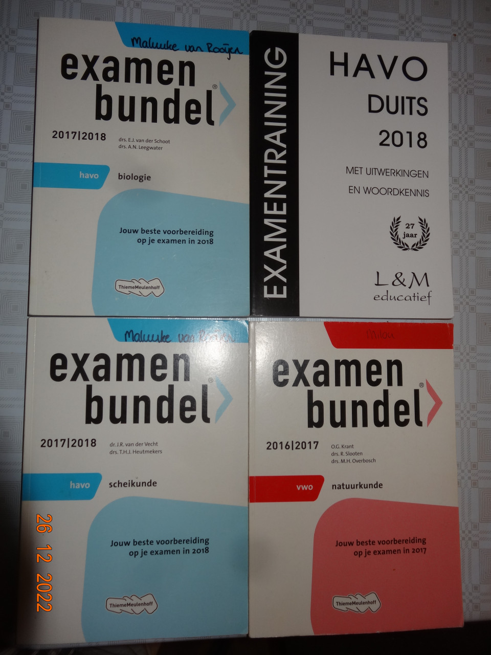 ZGAN HAVO/VWO school boeken, bieden per stuk