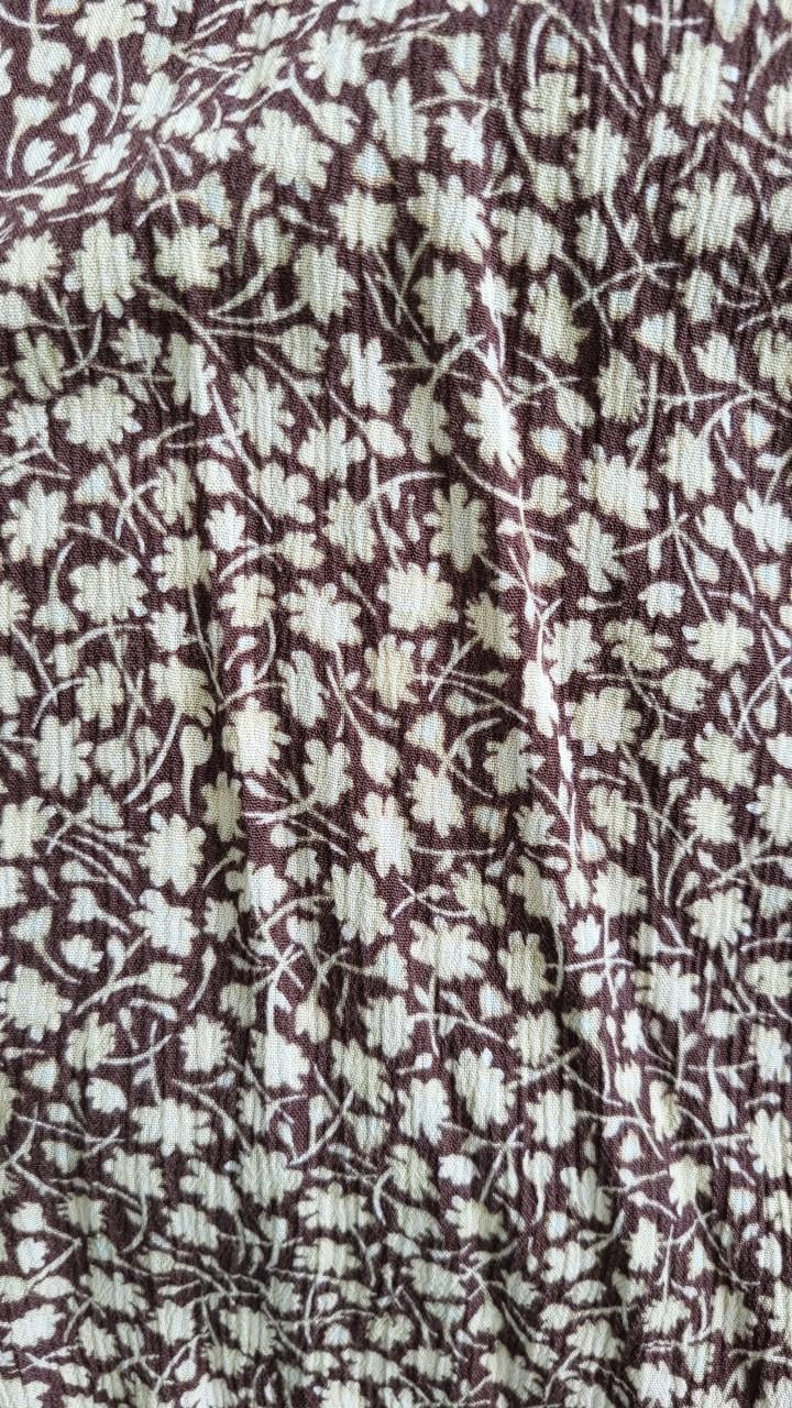 H&M viscose blouse top donkerbruin mt 36