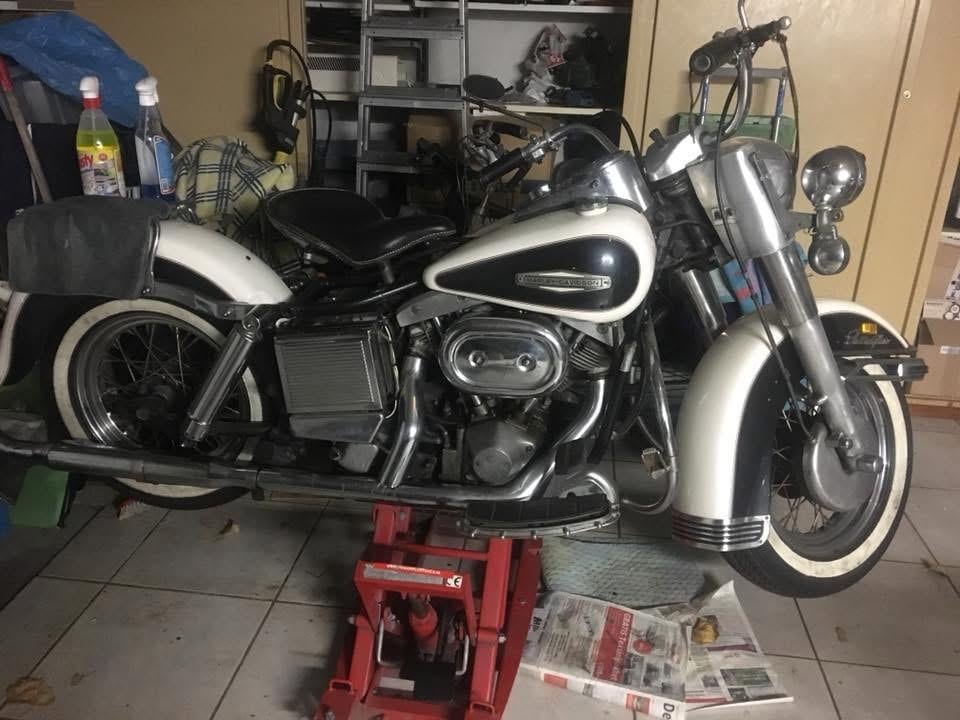 Harley davison 1200 cc flh, bouwjaar 1970