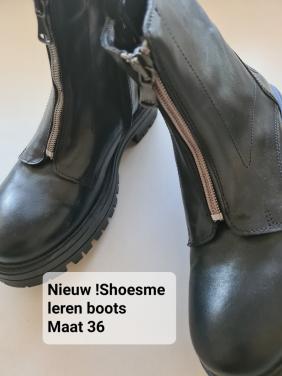 Nieuwe Shoesme zwarte leren boots maat 36