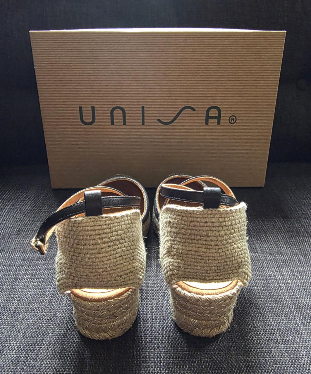 Unisa espadrilles zwart/grijs, maat 38. Z.g.a.n.