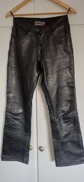 Leren motorbroek