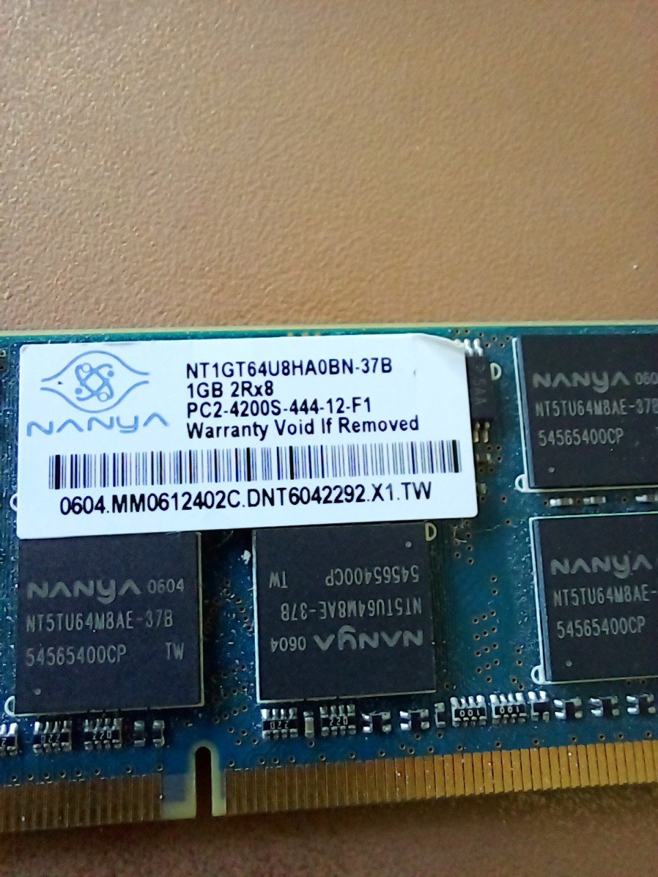 Ram bankje PC2 / DDR2-4200 / 1 Gb voor laptop.