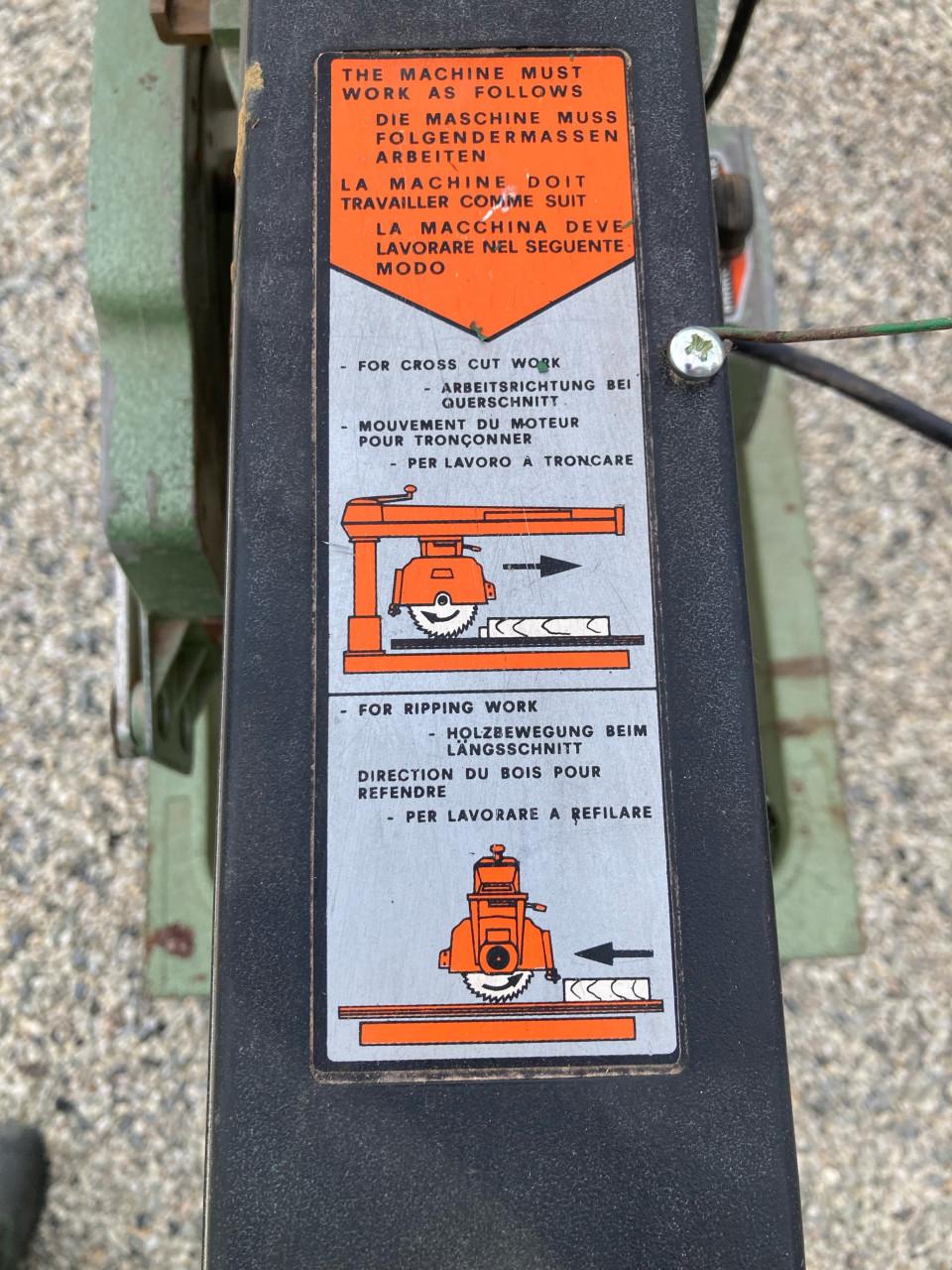 DeWalt DW 125 PowerShop Radiaalzaag 230v