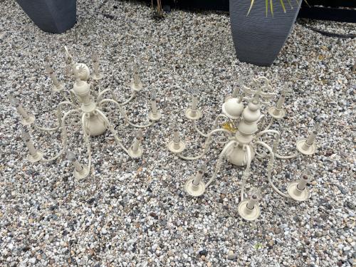 Brocante kroonluchters 8 arms