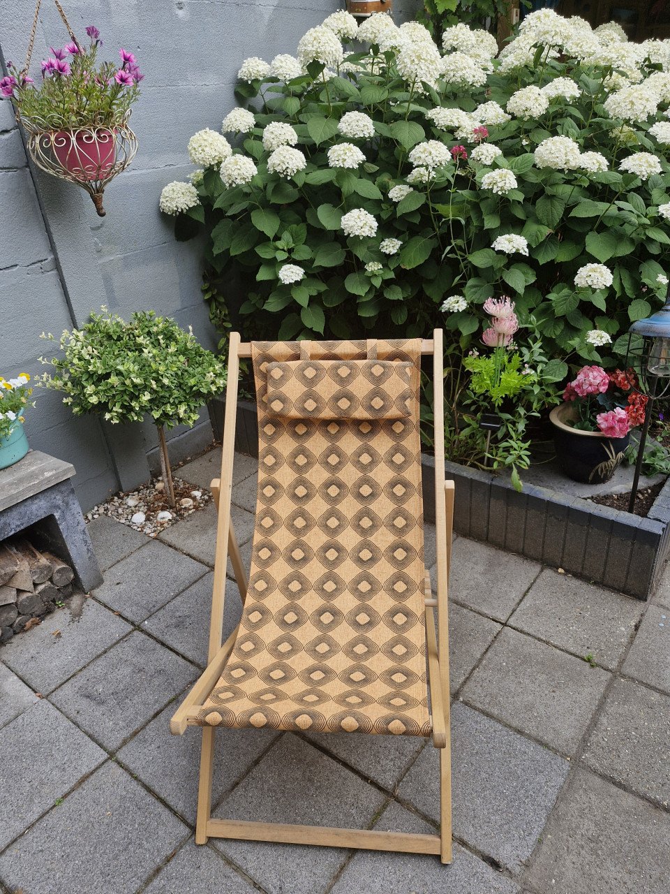Retro look strandstoel van de intratuin