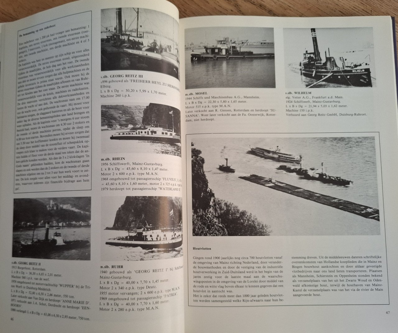 Rijnsleepvaart van Basel naar Rotterdam, Toen en Nu, door Martin van de Gee