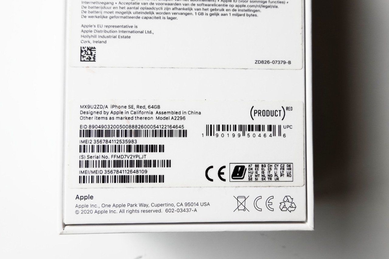 Iphone se rood 2020 64 GB