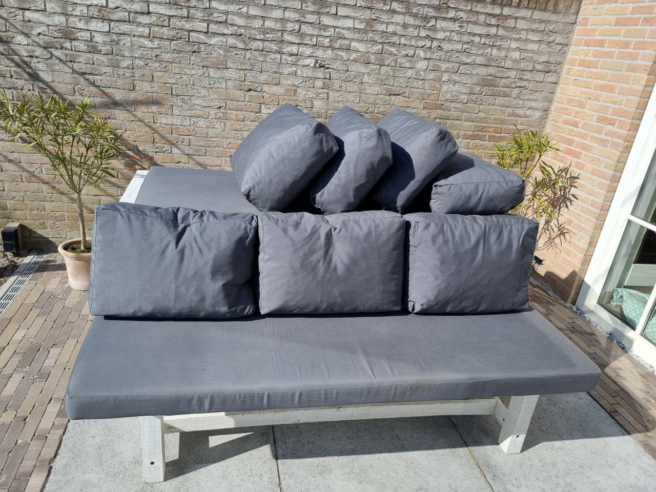 Loungebank zit- en rugkussens