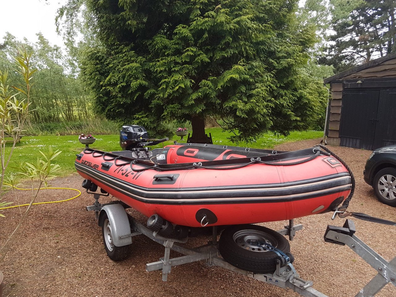 Boot met trailer