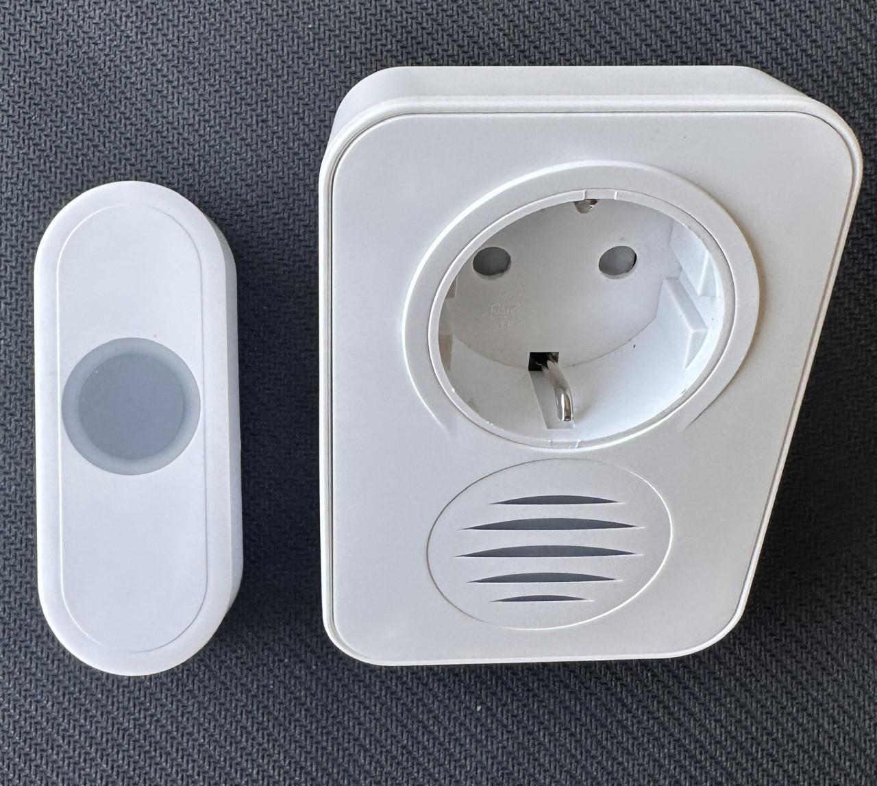 Z,G,A,N, PLUGIN DEURBEL MET BELDRUKKER OP KNOOPCEL BATTERIJ 2032.