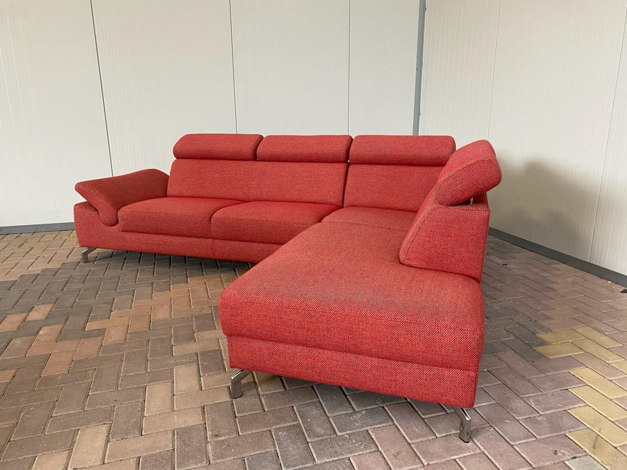 GRATIS LEVERING HEEL NL Mooi Rode Stoffen Hoekbank