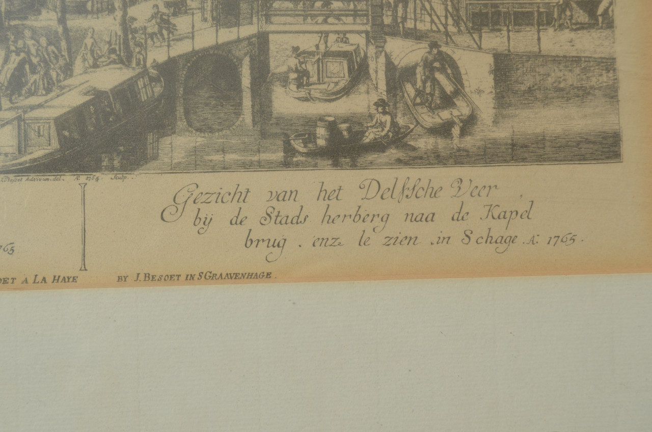 Gravure 't Spui Den Haag 1765
