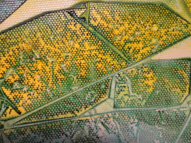 " Leaf " Prachtig Acrylschilderij
