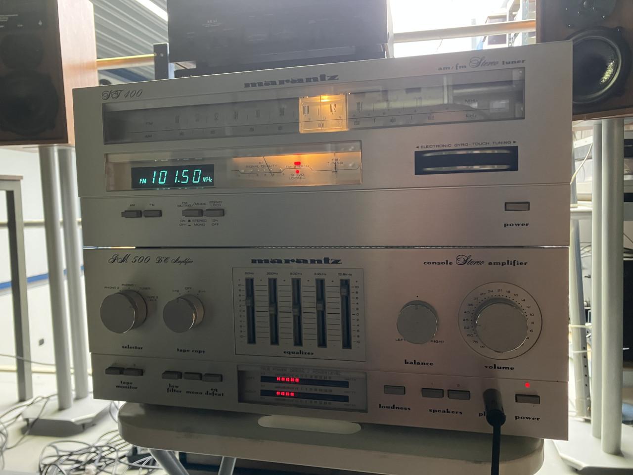Marantz PM-500 en ST-400 vintage versterker + tuner geserviced met garantie