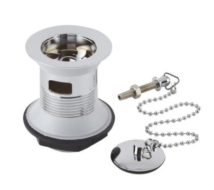 Afvoerplug Klassiek voor Wastafel met Overloop Inclusief Stop met Ketting