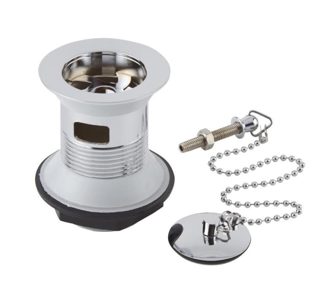 Afvoerplug Klassiek voor Wastafel met Overloop Inclusief Stop met Ketting