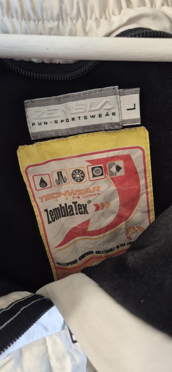 Witte dames skibroek met bretels en ritsen