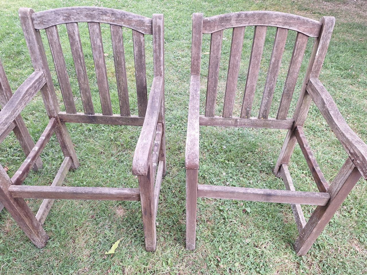Tuinstoelen, houten tuinstoel, 6 stuks