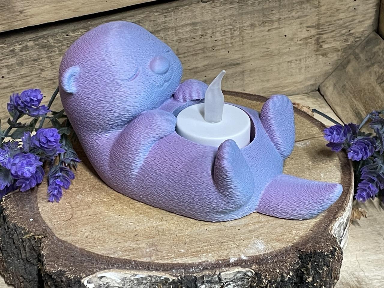 Schattige Otter thee licht houder