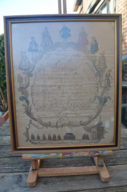 Rouwgedicht 1819 gravure. Sibilla Wilhelmina Hendriks Bal