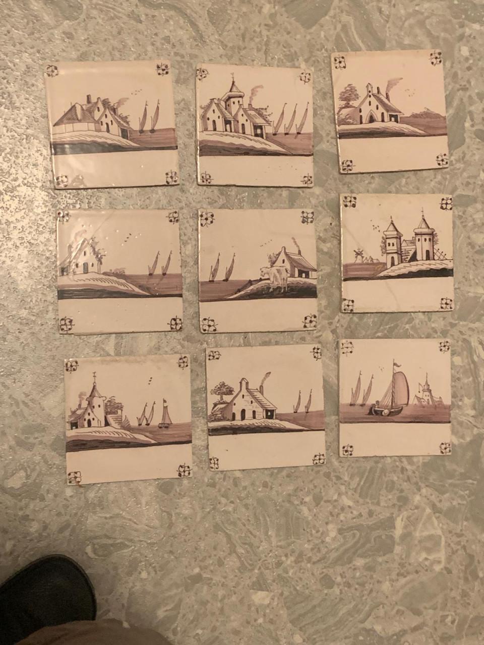 Te koop; antiek antieke wandtegels jaar 1800