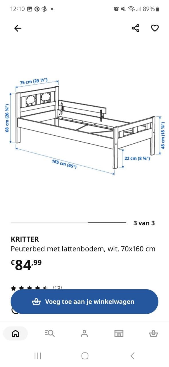 Peuterbed Ikea Kritter