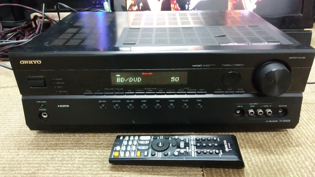 Refurbished, ONKYO TX-SR508 7.1 Surround. Zwart. Nu 125 euro
