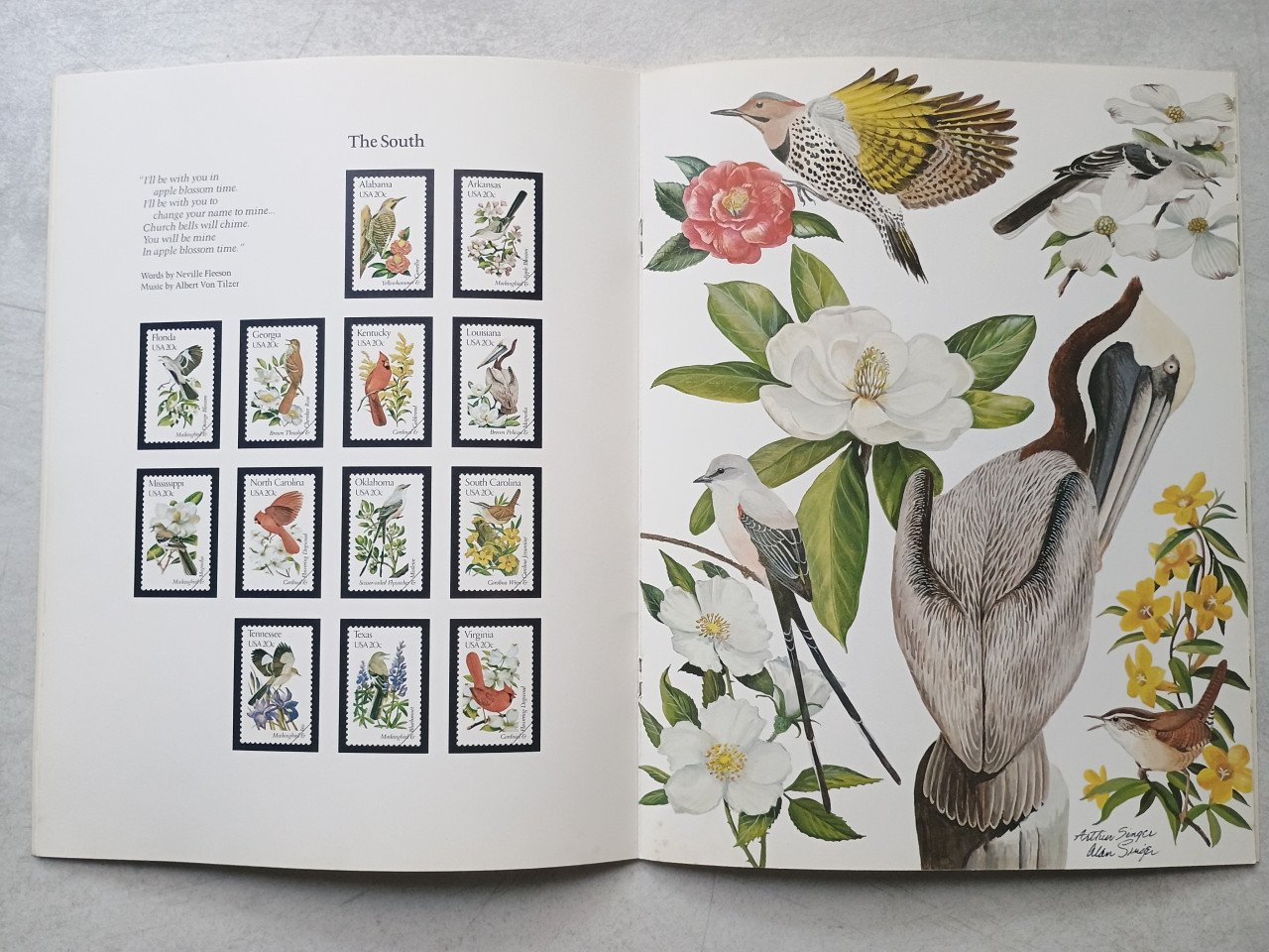 Postzegels USA The 1982 - 50 state bird and flowers mint set