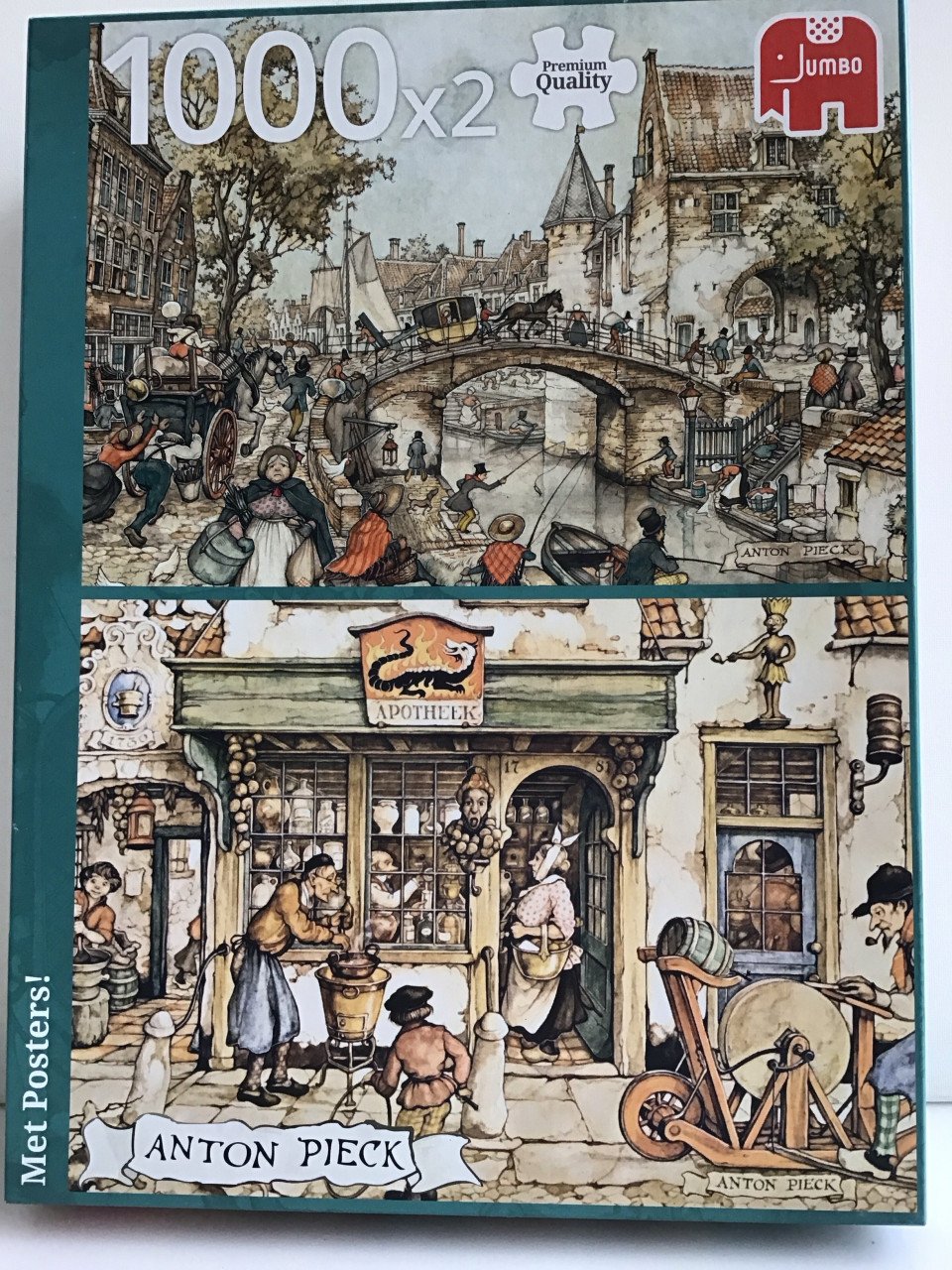 Puzzel JUMBO 2 x Anton Pieck met Poster